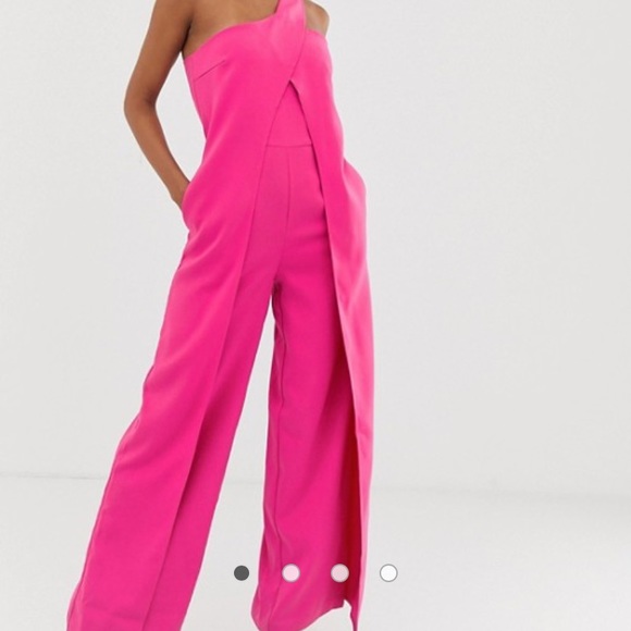 lavish alice one shoulder jumpsuit